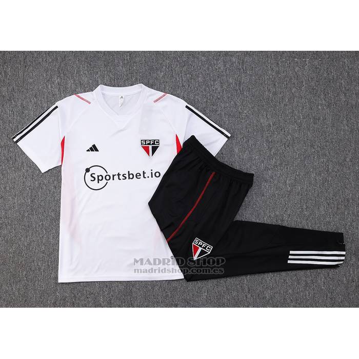 Chandal del Sao Paulo Manga Corta 2023-2024 Blanco